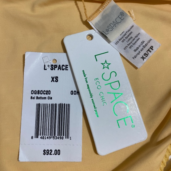 L*SPACE Women's SOLE BOTTOM CLA Ribbed Bikini Bottom - Picture 3 of 3